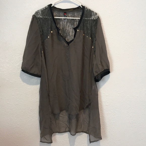 Gray Blouse Size 2XL - Picture 1 of 4